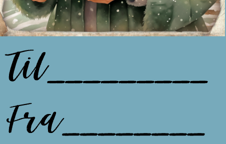 Til/Fra-klistermerker med 2 AV DINE BILDER - 2 ark