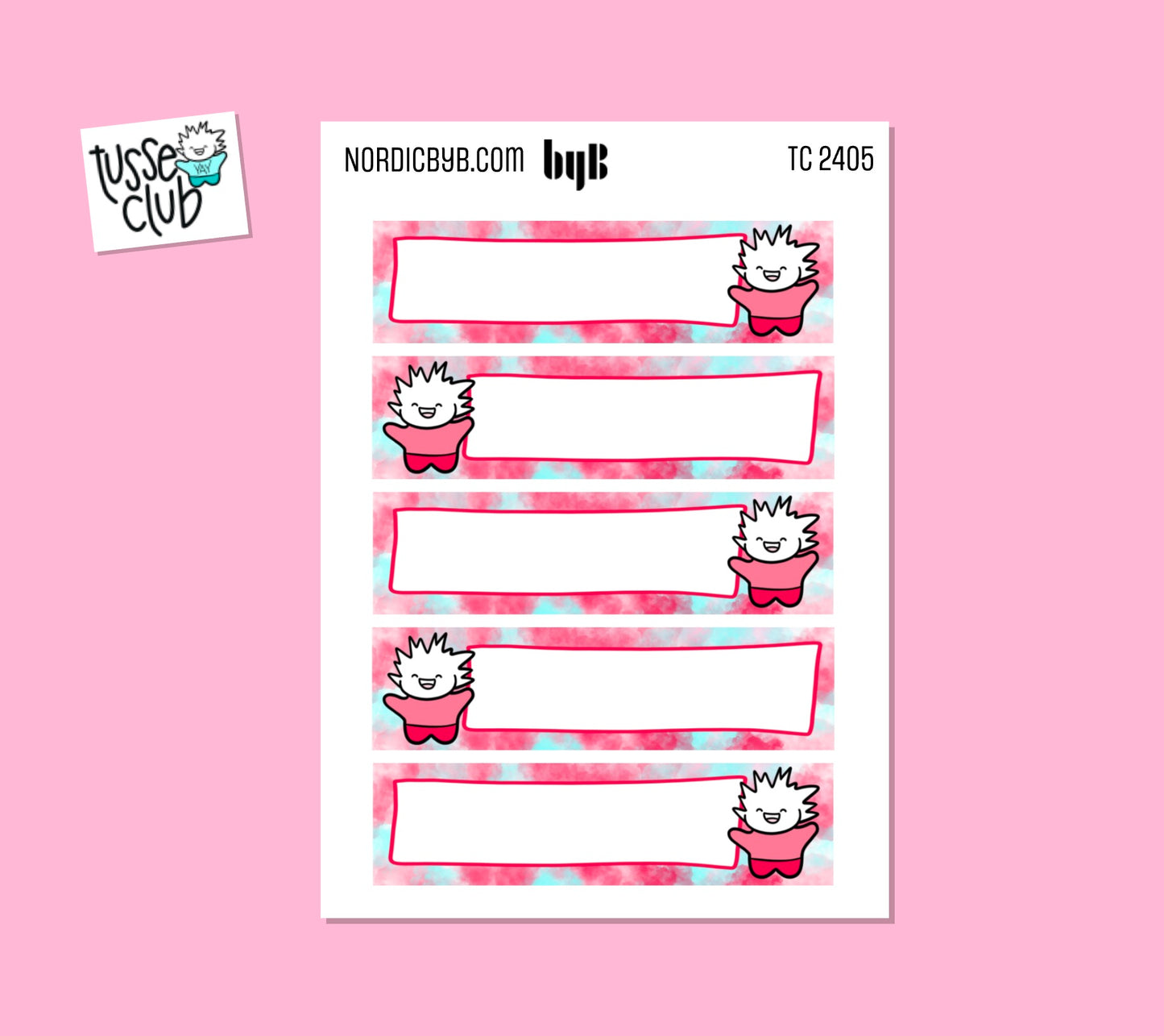 TUSSE LARGE LABEL Sticker Sheet