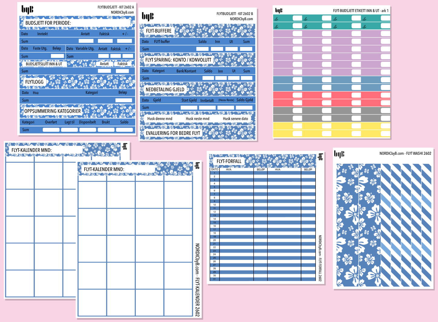2602 FLYT-BUDSJETT for notatblokk - pakkedeal/enkeltark
