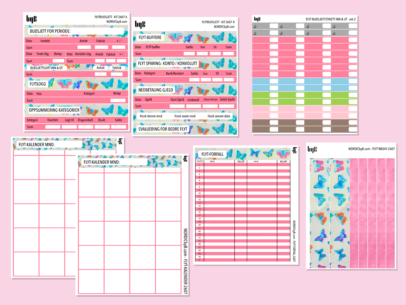 2607 FLYT-BUDSJETT for notatblokk - pakkedeal/enkeltark