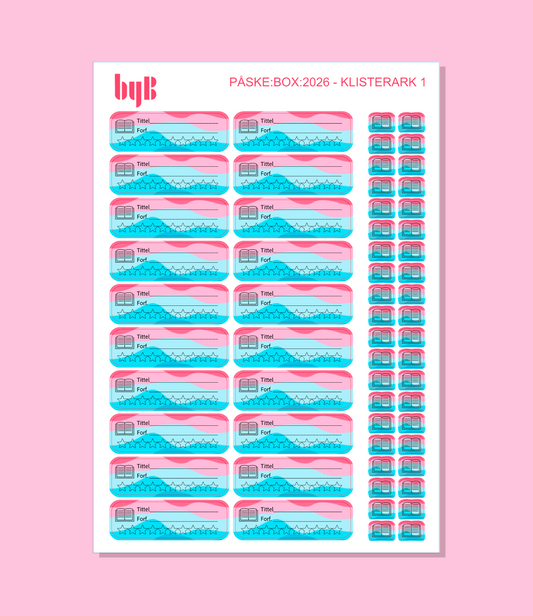Reading book tracker - PÅSKE:BOX klisterark 1