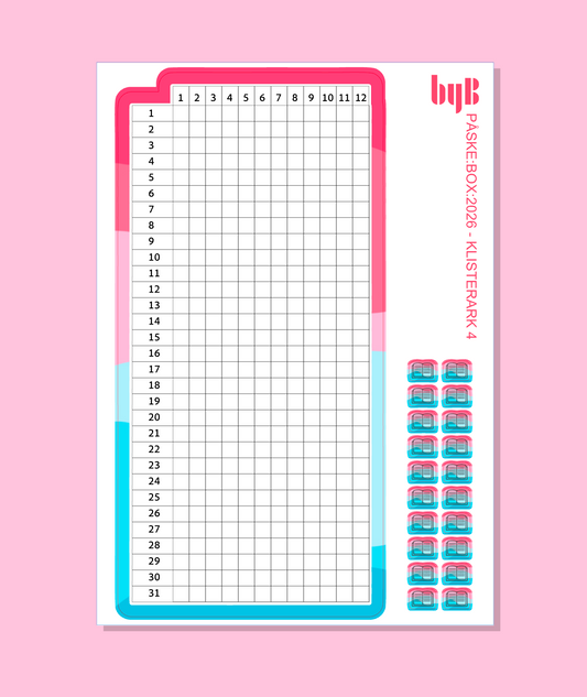 Year In Pixels - stor - PÅSKE:BOX klisterark 4