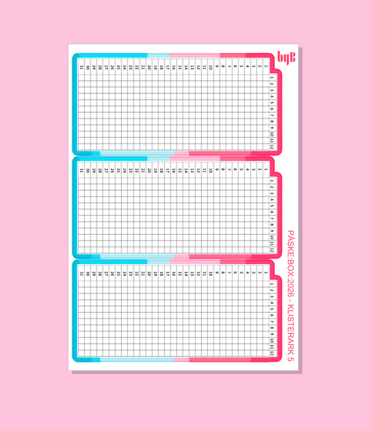 Year In Pixels - 3 små - PÅSKE:BOX klisterark 5