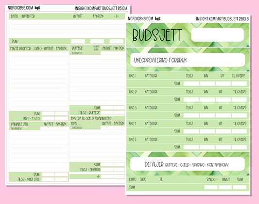 2513 - BUDSJETT KIT 2 ark - INSIGHT KOMPAKT