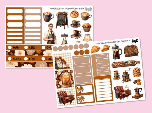 2620 Fall Coffee Hobonichi Techo Cousin Kit - 2 ark