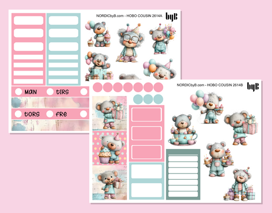 2614 Pastel Party Hobonichi Techo Cousin Kit - 2 ark