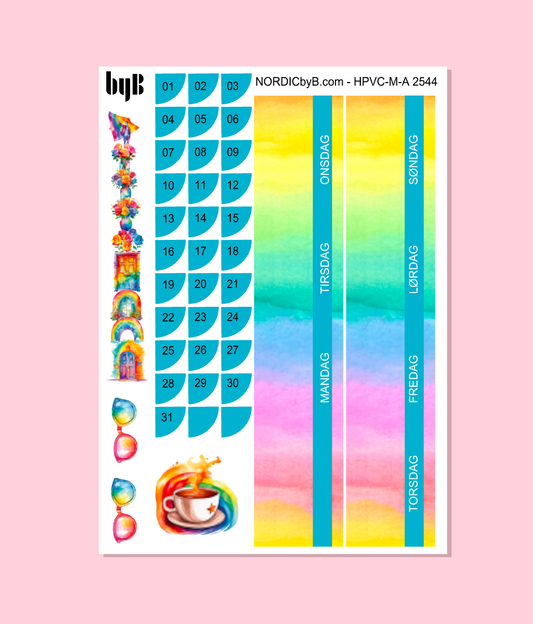 KIT 2544 MONTH PAGE - HAPPY PLANNER CL.VERT.