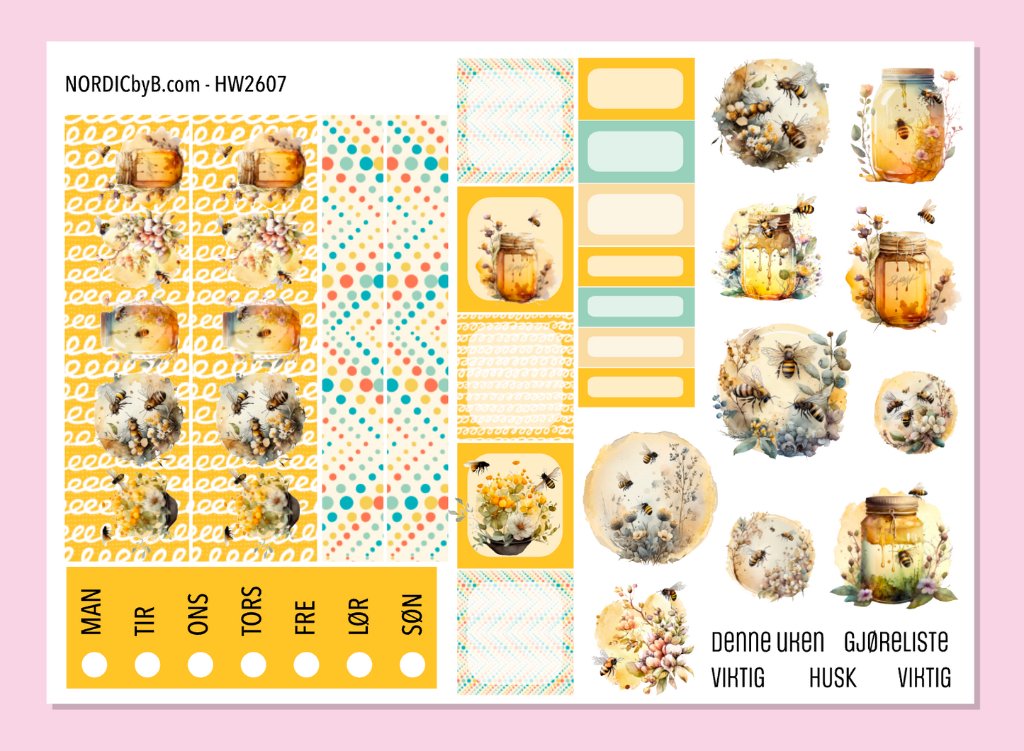 2607 Honey Bliss Hobonichi Weeks MiniKit