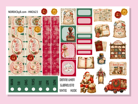 2623 Christmas North Pole Hobonichi Weeks MiniKit