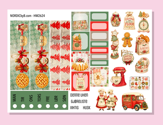 2624 Christmas Santa Baking Hobonichi Weeks MiniKit
