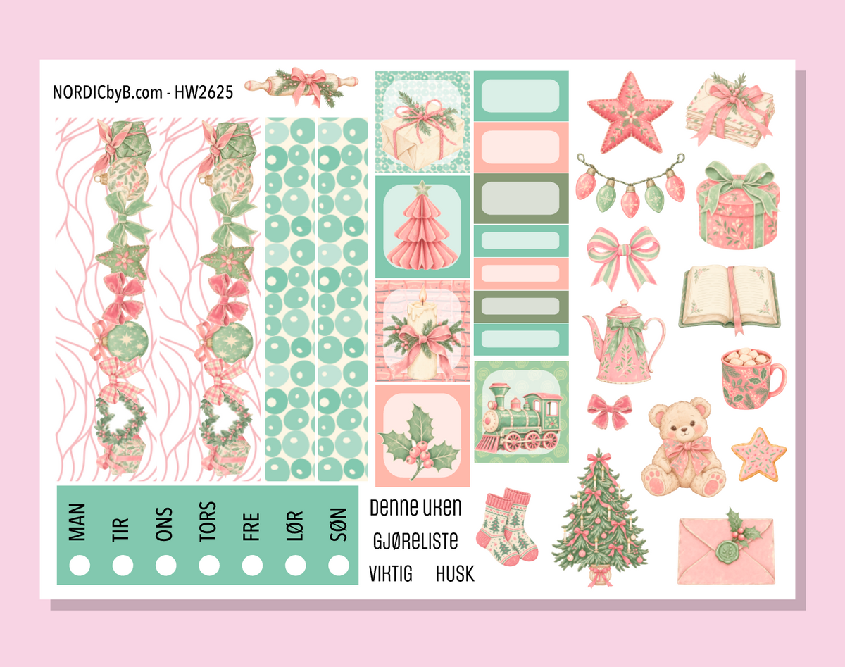 2625 Pastel Christmas Hobonichi Weeks MiniKit