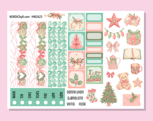 2625 Pastel Christmas Hobonichi Weeks MiniKit