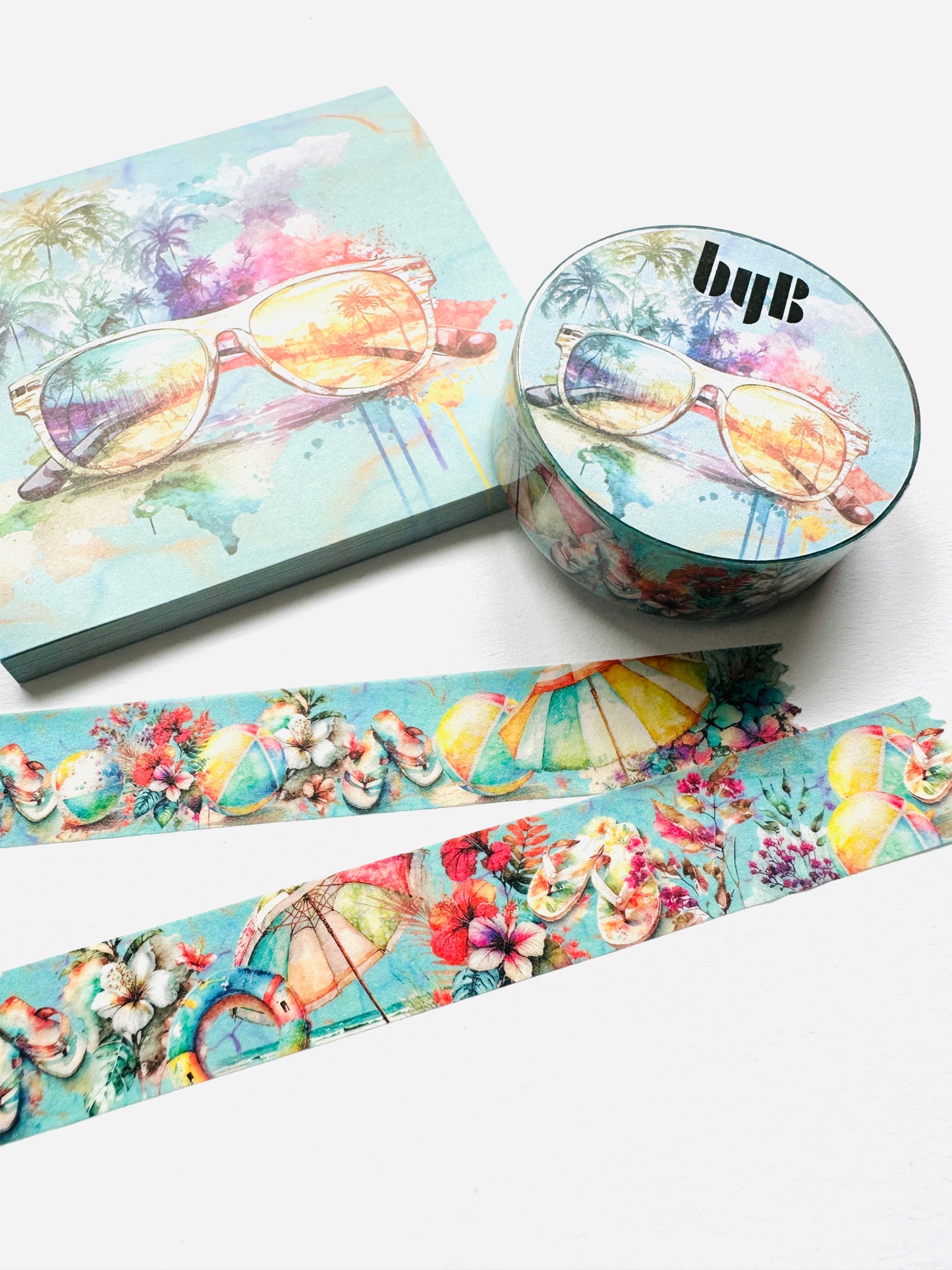 Holiday Washi Tape and Post It Pad
