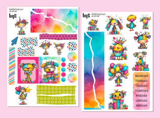 2612 Colorful Party Journaling Kit - 2 ark