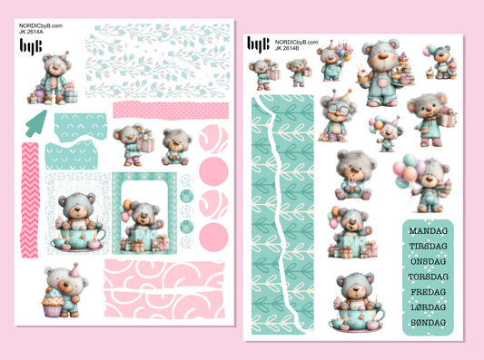 2614 Pastel Party Journaling Kit - 2 ark