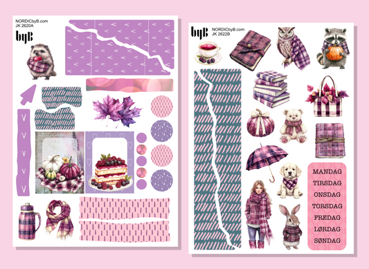 2622 Purple Autumn Journaling Kit - 2 ark