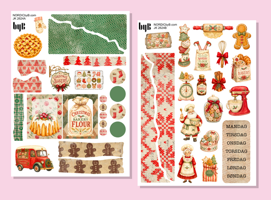 2624 Christmas Santa Baking Journaling Kit - 2 ark