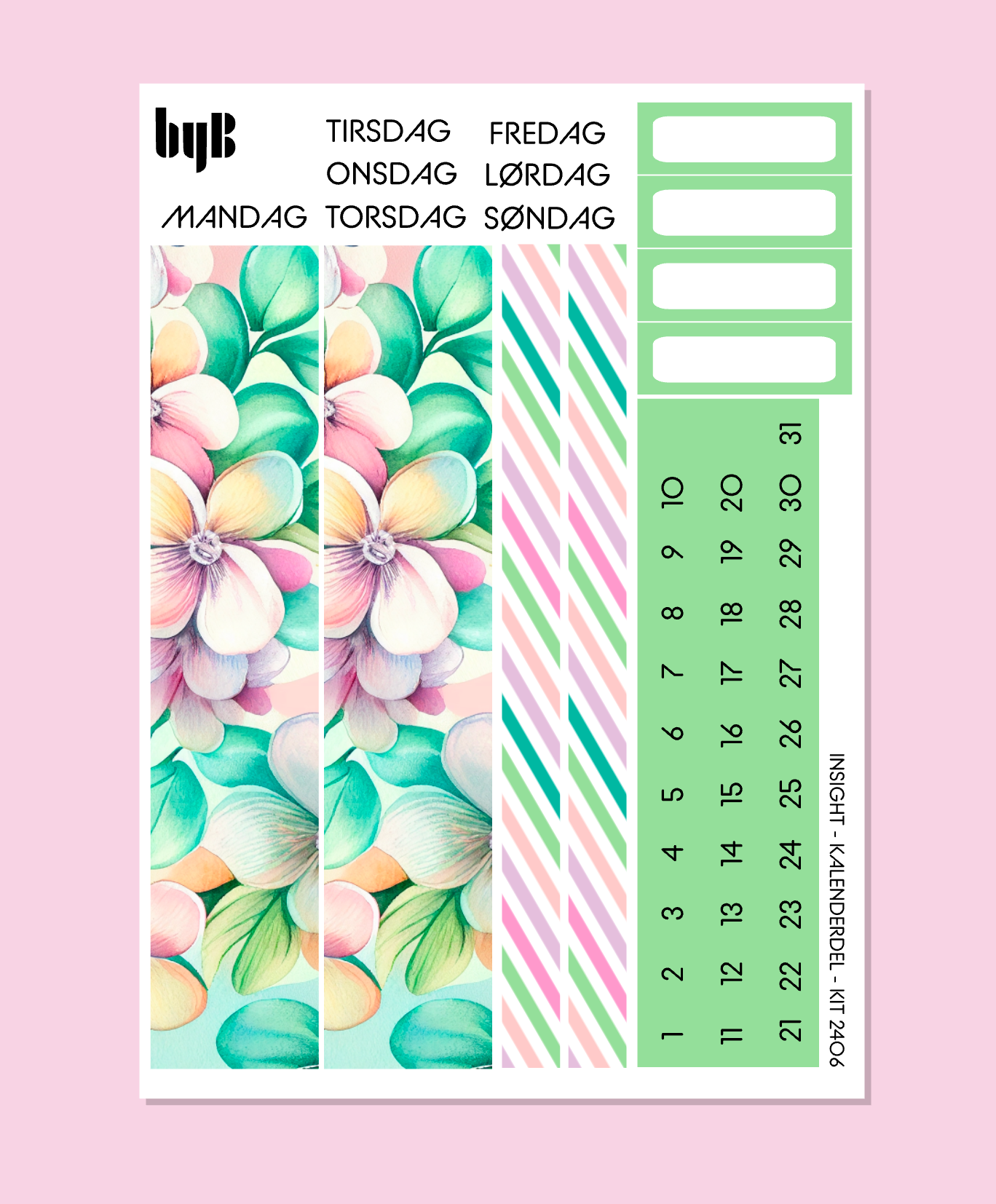 2406 INSIGHT PLANNER KALENDER-SIDE - 1 ark