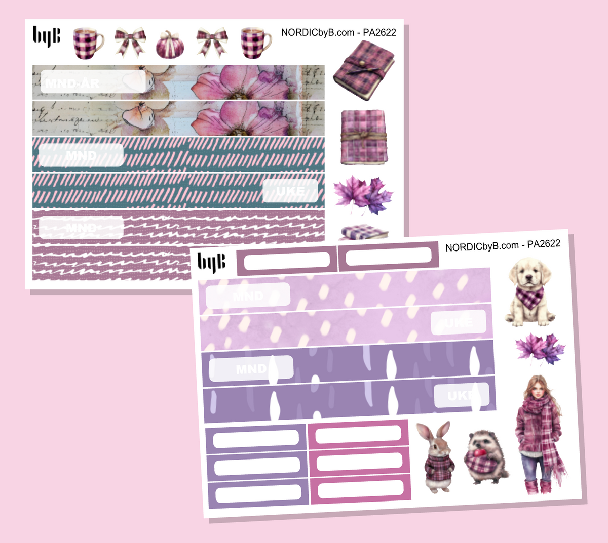2622 - Purple Autumn - Personlig Almanakk Kit 2 ark