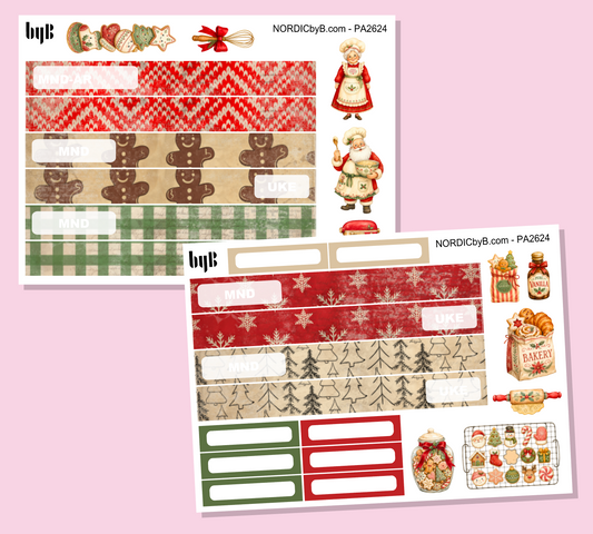2624 - Christmas Santa Baking - Personlig Almanakk Kit 2 ark