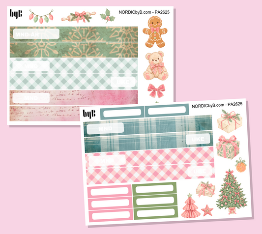 2625 - Pastel Christmas - Personlig Almanakk Kit 2 ark