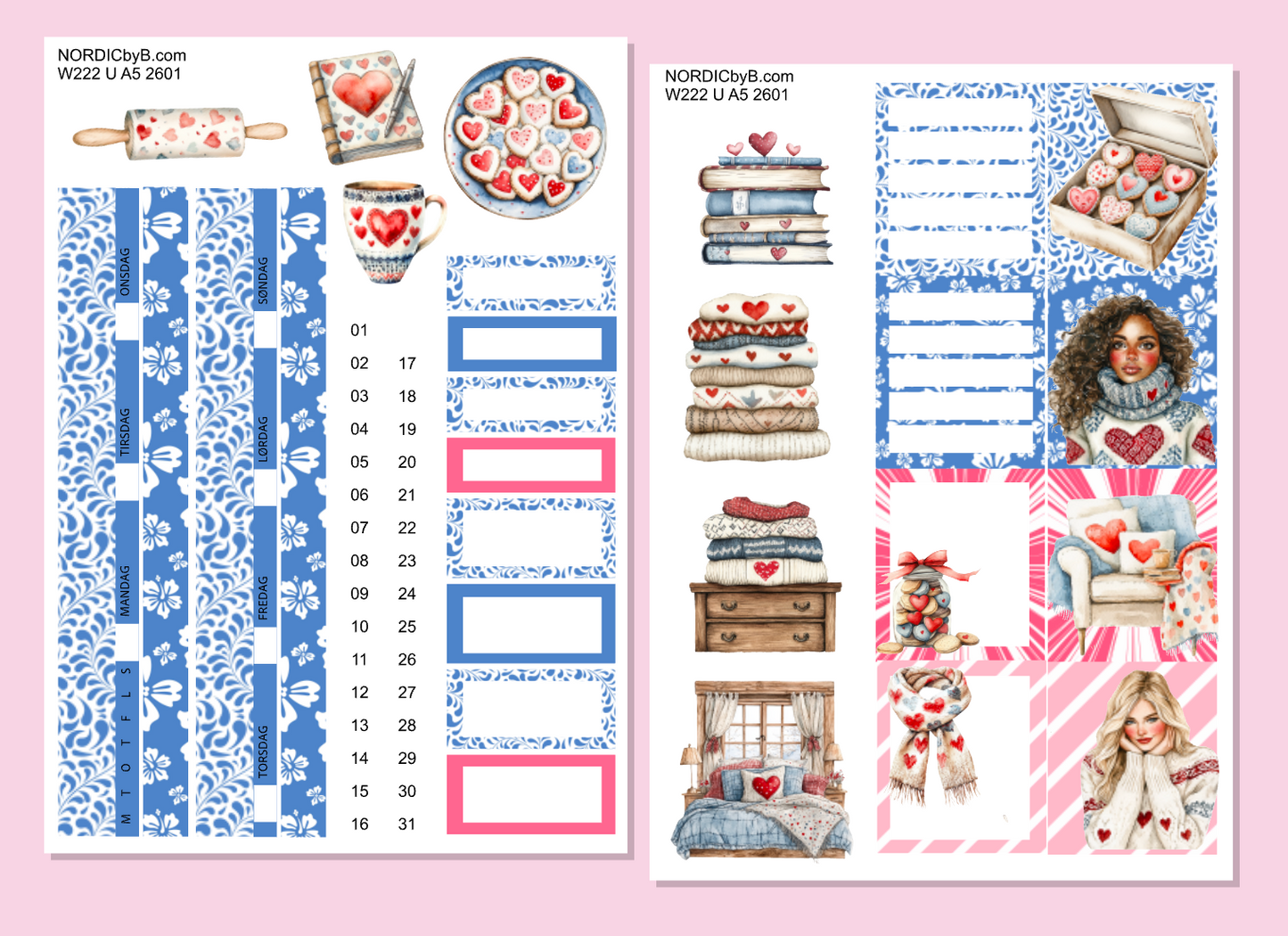 2601 Wonderland222 Unstacked A5 - Blue-ish Love