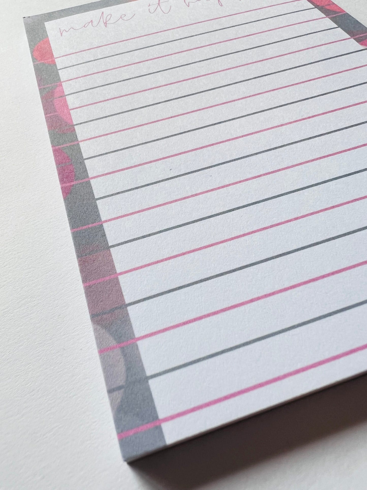 MAKE IT HAPPEN notepad A6 50 pages with Zebra gel pen