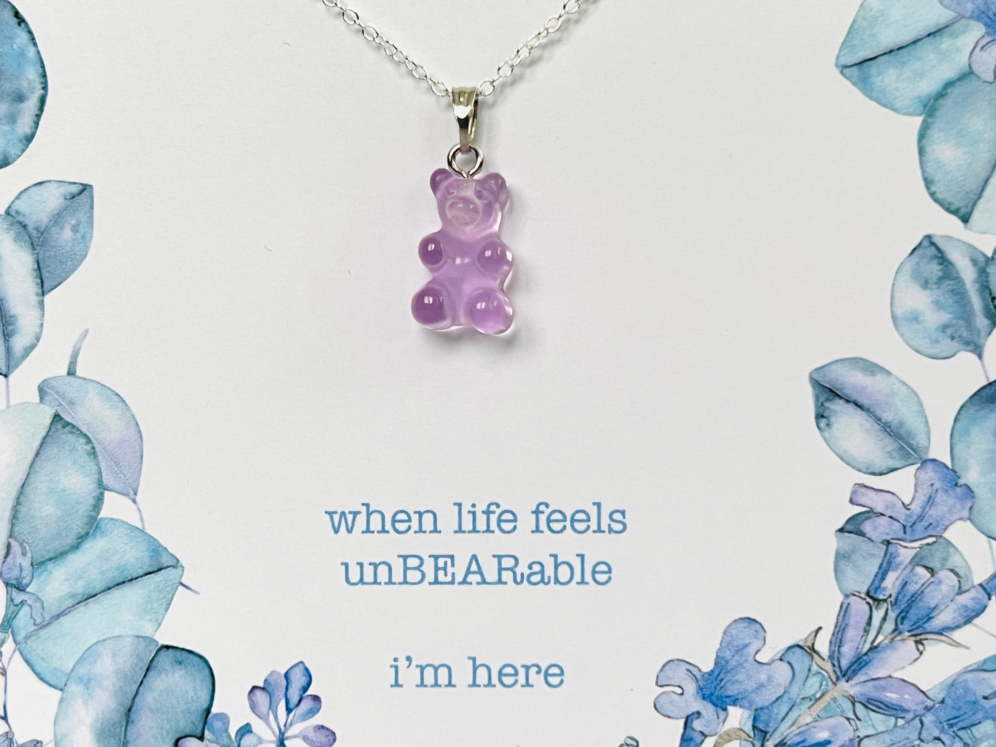 unBEARable Greeting Card with jewelry