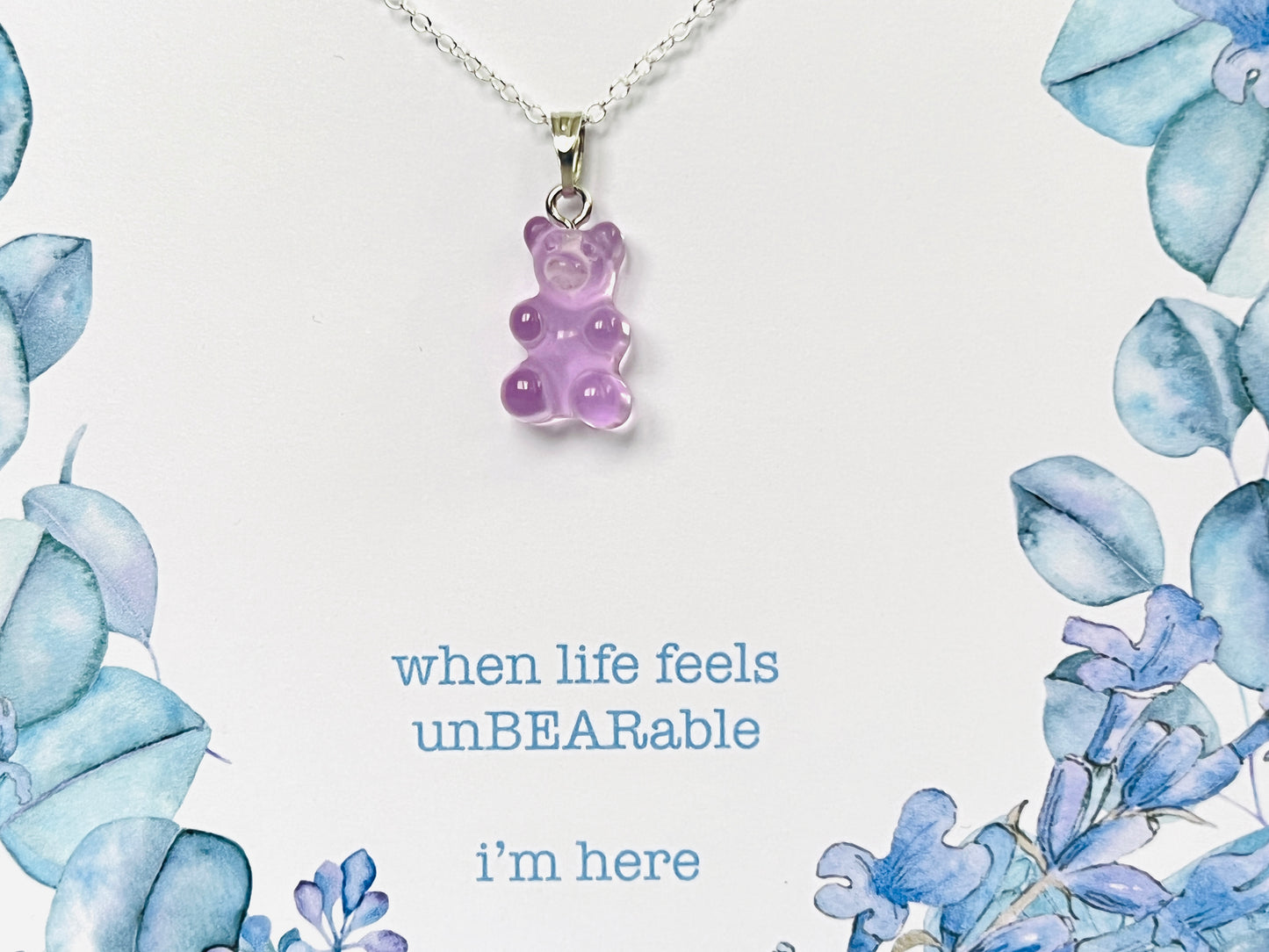 unBEARable Greeting Card with jewelry