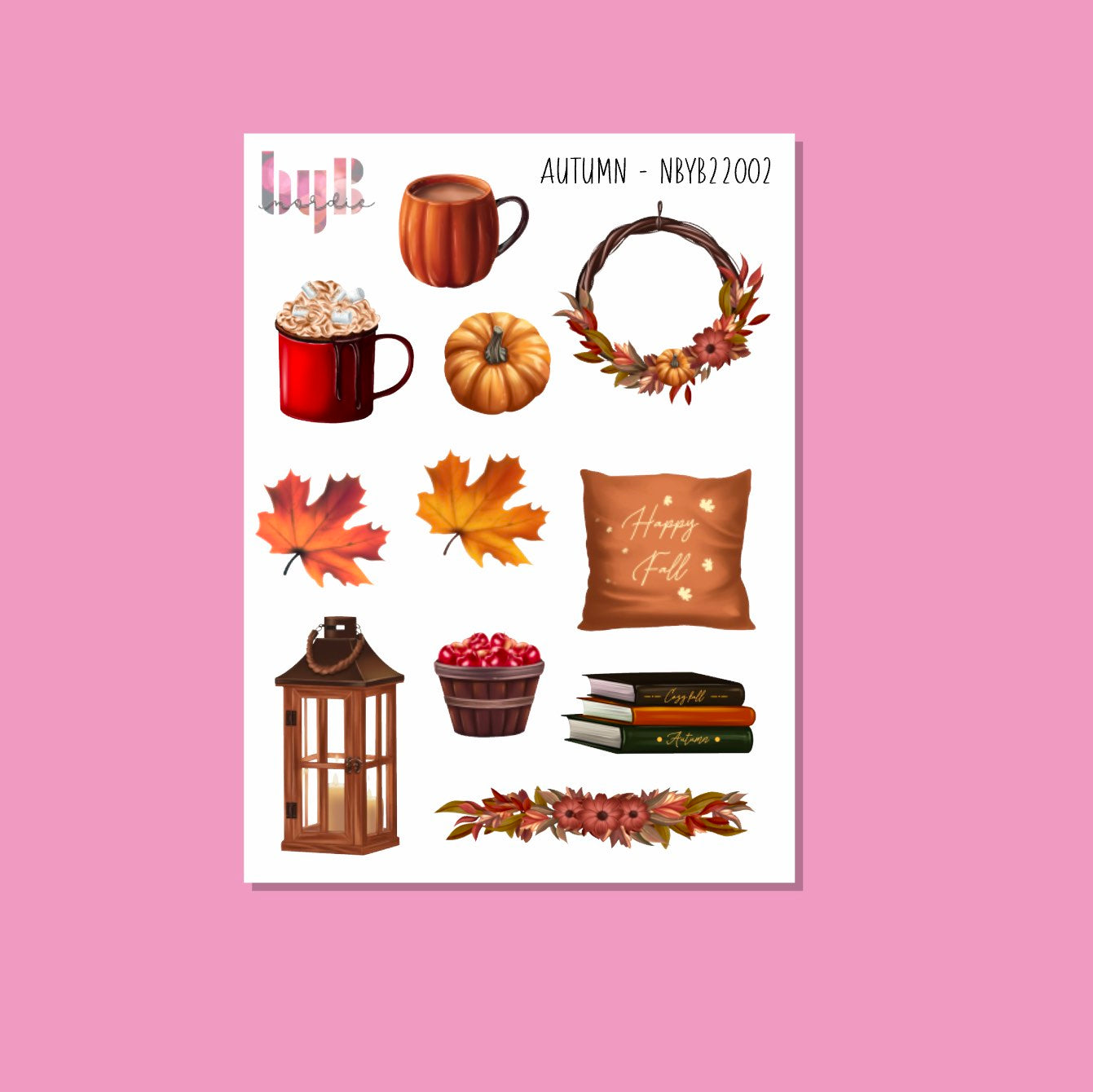 AUTUMN Stickers - 12,5 x 17 cm - For BuJo, Decorating, Planning, Scrapbooking
