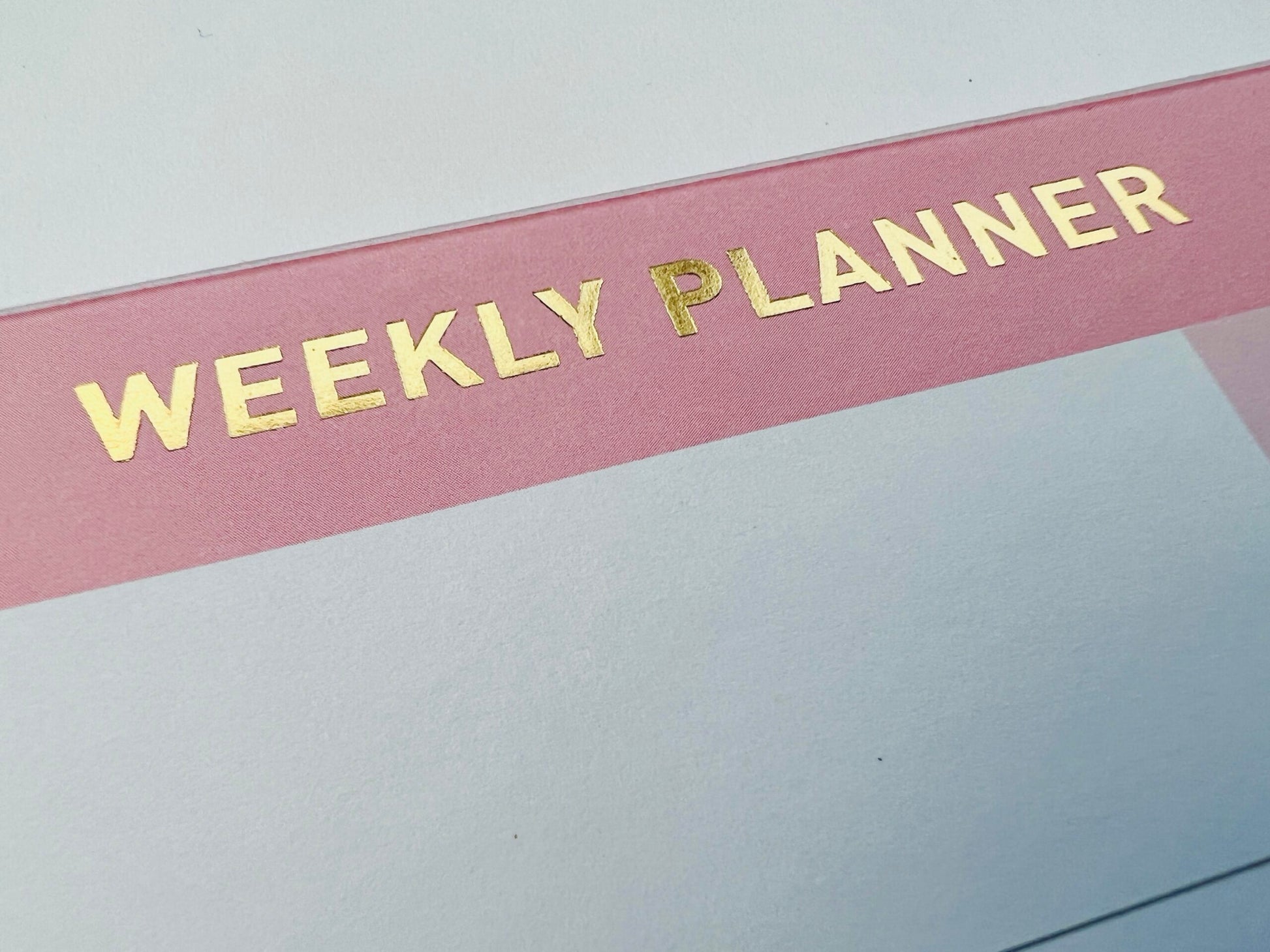 Love, Ellie Pink Weekly Planner Pad w/2 Metallic Rose Gold Pens Set